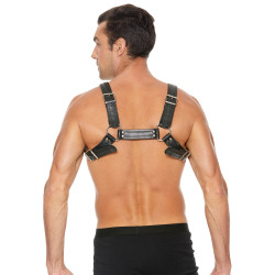Ouch! Harness Harnais Buckle Bulldog Noir